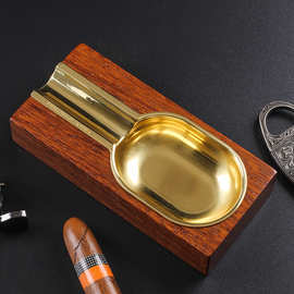 季风JF-072雪茄烟灰缸家用实木个性烟灰缸烟灰盘创意便携烟灰盅