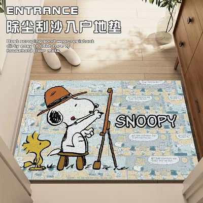 for Entrance and Doorway, Avtomobil döşəmə paspasları - snoopy-the-painter-4060cm-square-wire-circle