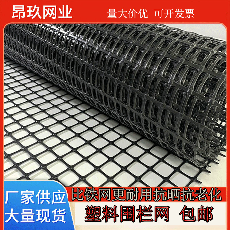 土工格栅鸡鸭鹅围栏大棚公路护基养殖网路基加强铁丝网加固