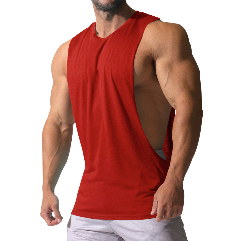 210g Weight Sleeveless Sleeve Length Cotton Blend, Polyester Fabric Type Regular Top Length Racerback Tank Tops Tops Type Casual Occasion Round Neck Neckline Loose Fit Type Solid Color Pattern Summer Season Men's Gender Simple Style Style Wholesale Men's Simple Style Solid Color Sleeveless Men's Tops 12