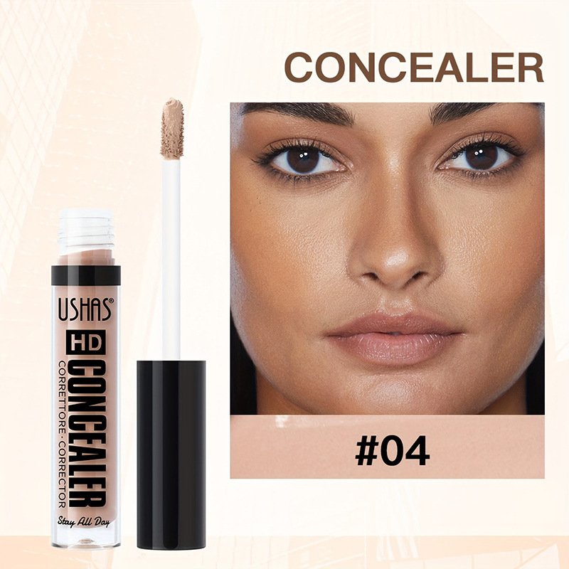 USHAS Cross-border spot corrector de larga duración, control de aceite a prueba de agua, protección contra las ojeras, base líquida, lápiz reparador líquido