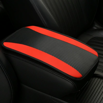 Central Armrest Box Pad Cross-Border: Armrest box pad - red-and-black
