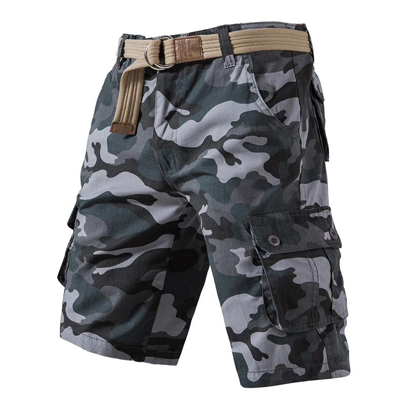 Men's Casual Cargo Shorts, Large Size, Loose Straight Five-Point Shorts, Mid-Length Shorts for Export