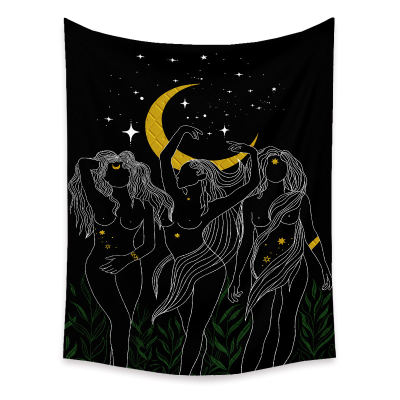 bohemian witch printing tapestry decorative background cloth wholesale Nihaojewelrypicture18