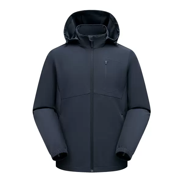 Men's lightweight, breathable, and elastic windbreaker for spring and autumn, suitable for outdoor activities, casual wear, and as a hooded jacket for hiking