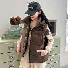 2025秋冬新款韩版宽松立领棉马甲女宽松年轻妈妈闺蜜装棉坎肩外穿
