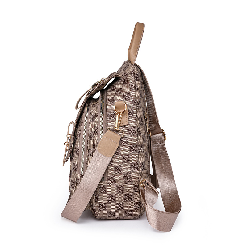 2023 invierno nuevo estilo casual mujer mochila de cuero suave simple y versátil color de contraste al aire libre mochila de viaje mochila escolar