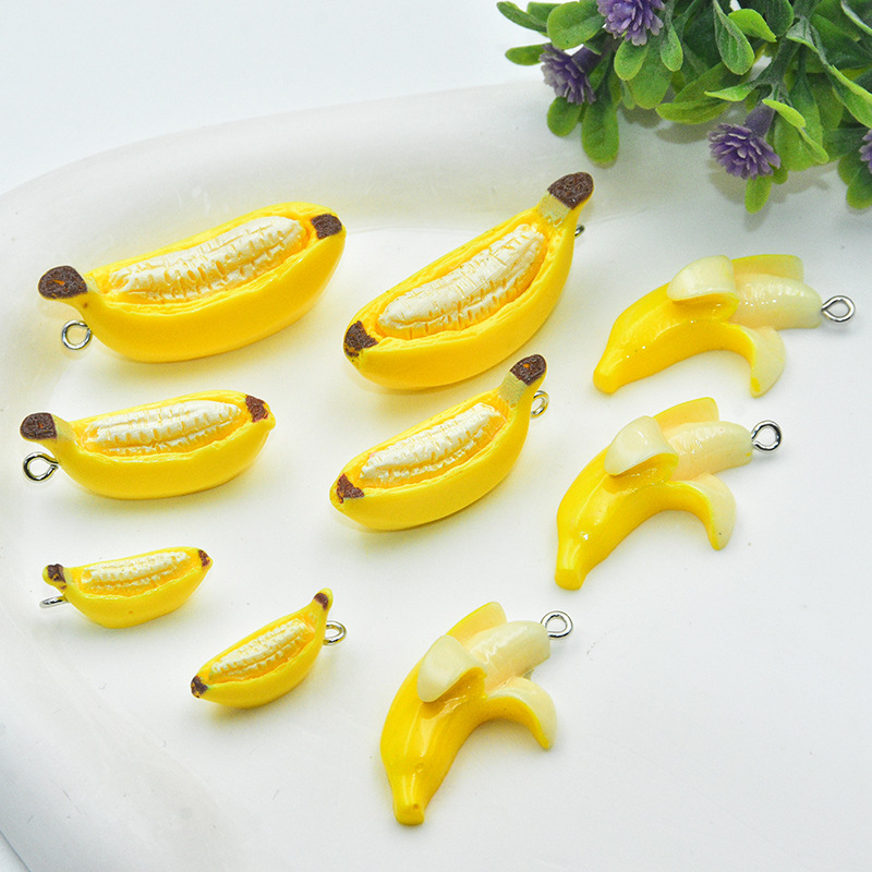 Personalized Realistic Resin Coffee Bean and 3D Peeled Banana Earrings Pendant DIY Jewelry Accessories Keychain Pendant Personalized Realistic Resin Coffee Bean and 3D Peeled Banana Earrings Pendant DIY Jewelry Accessories Keychain Pendant