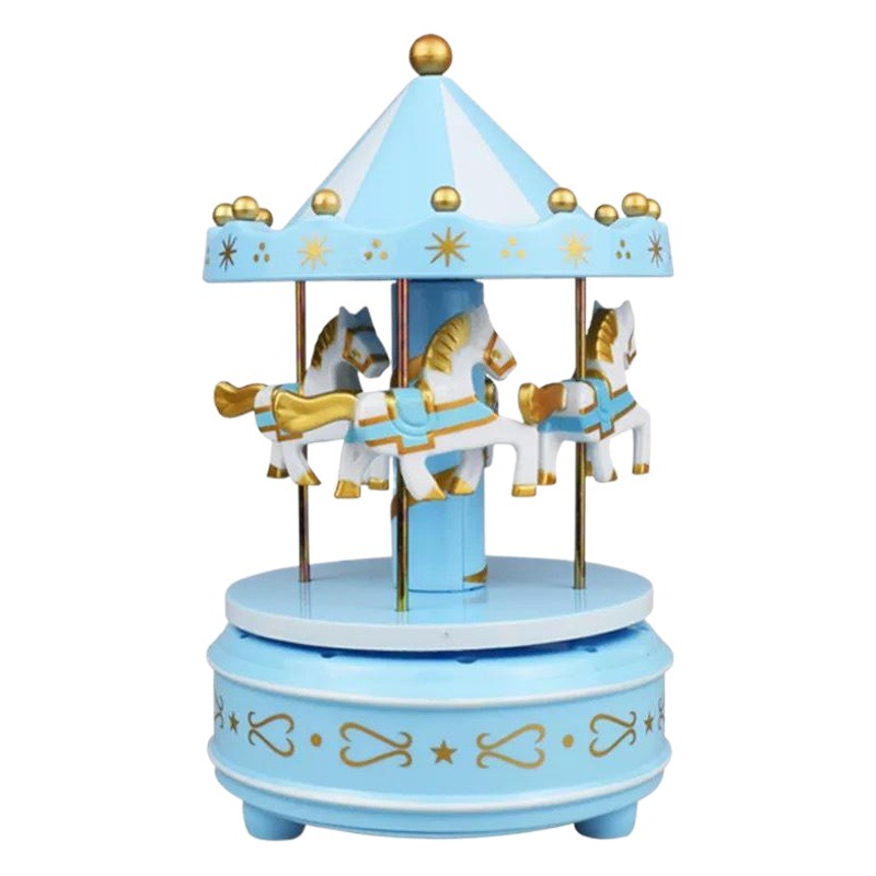 ライト付き回転トロイの木馬オルゴールケーキ装飾クリスマス装飾アイデア観覧車子供誕生日プレゼント衣装