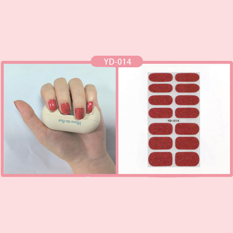 El nuevo parche de uñas en polvo de cebolla de color sólido de Idi 14 pegatinas de uñas pegatinas impermeables duraderas sin sellar fábrica al por mayor