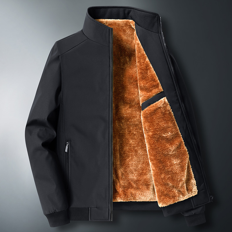 Warm Men's Jacket For Autumn And Winter Thick Velvet Lined Top_voghion.com