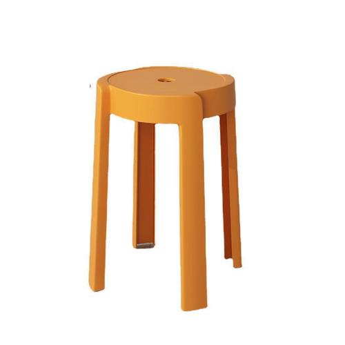 Plastic stool for home use, stackable, thickened, high-top, windmill round rubber stool, simple dining room spare table high chair