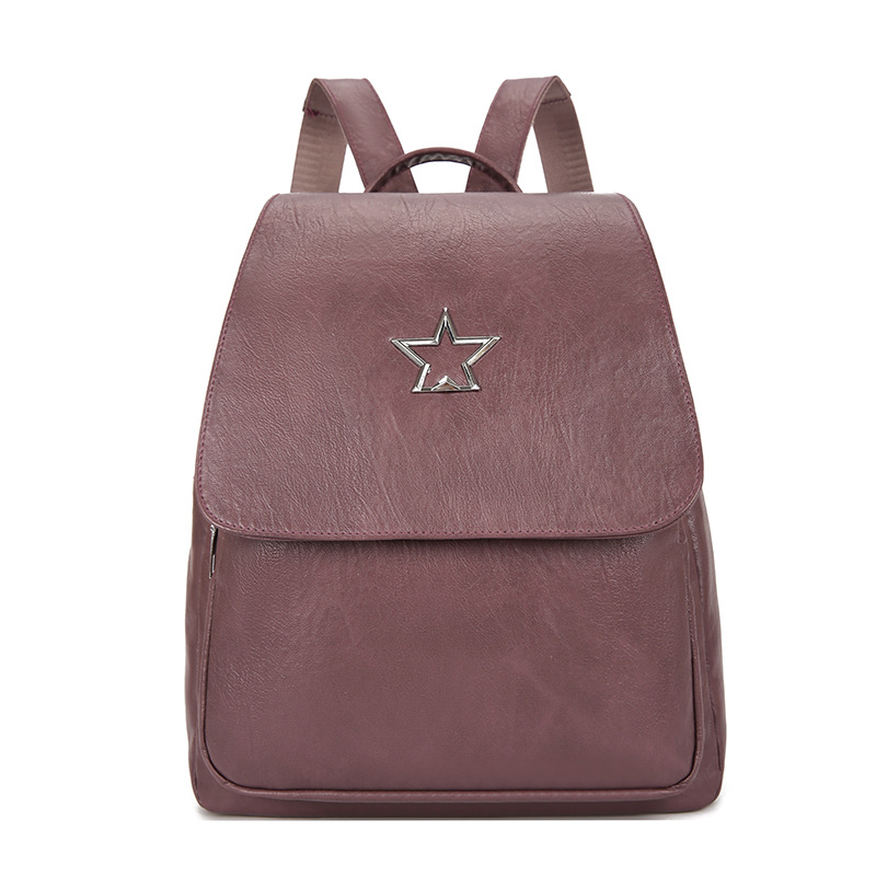 2023 otoño e invierno nuevo estilo casual señoras de cuero suave mochila simple retro de gran capacidad de mamá de mediana edad al por mayor