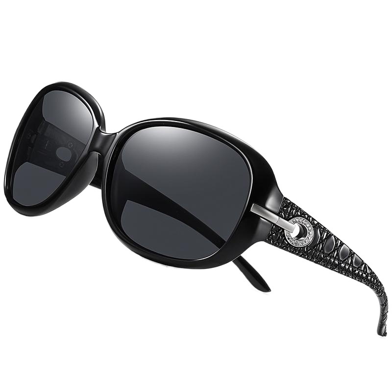 2021 nuevas gafas de sol de mujer gafas de sol polarizadas con marco grande clásico ST2012 gafas de sol negras de moda incrustadas con diamantes al por mayor