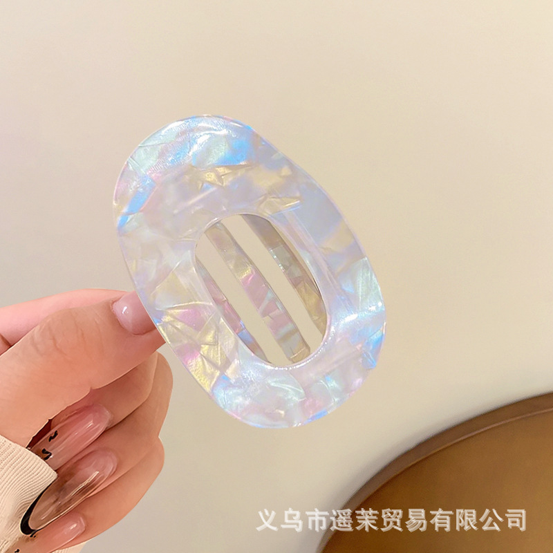 鲍鱼抓夹女圆形扁平后脑勺盘发夹不硌头扎发弧形马尾夹发卡发饰品|undefined
