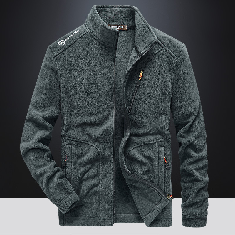 Fleece Jacket for Men, Autumn and Winter Warm Top, Double-Sided Fleece Sweatshirt, Large Size, Thickened Polar Fleece Jacket 2155, Long Sleeves Fleece Jacket for Men, Autumn and Winter Warm Top, Double-Sided Fleece Sweatshirt, Large Size, Thickened Polar Fleece Jacket 2155, Long Sleeves