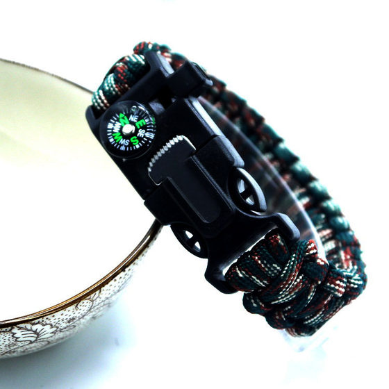 Umbrella Rope Bracelet Multifunctional Umbrella Rope Bracelet Mountaineering Bracelet Lifestyle Bracelet 5 and 1 Field Travel Bracelet Compass