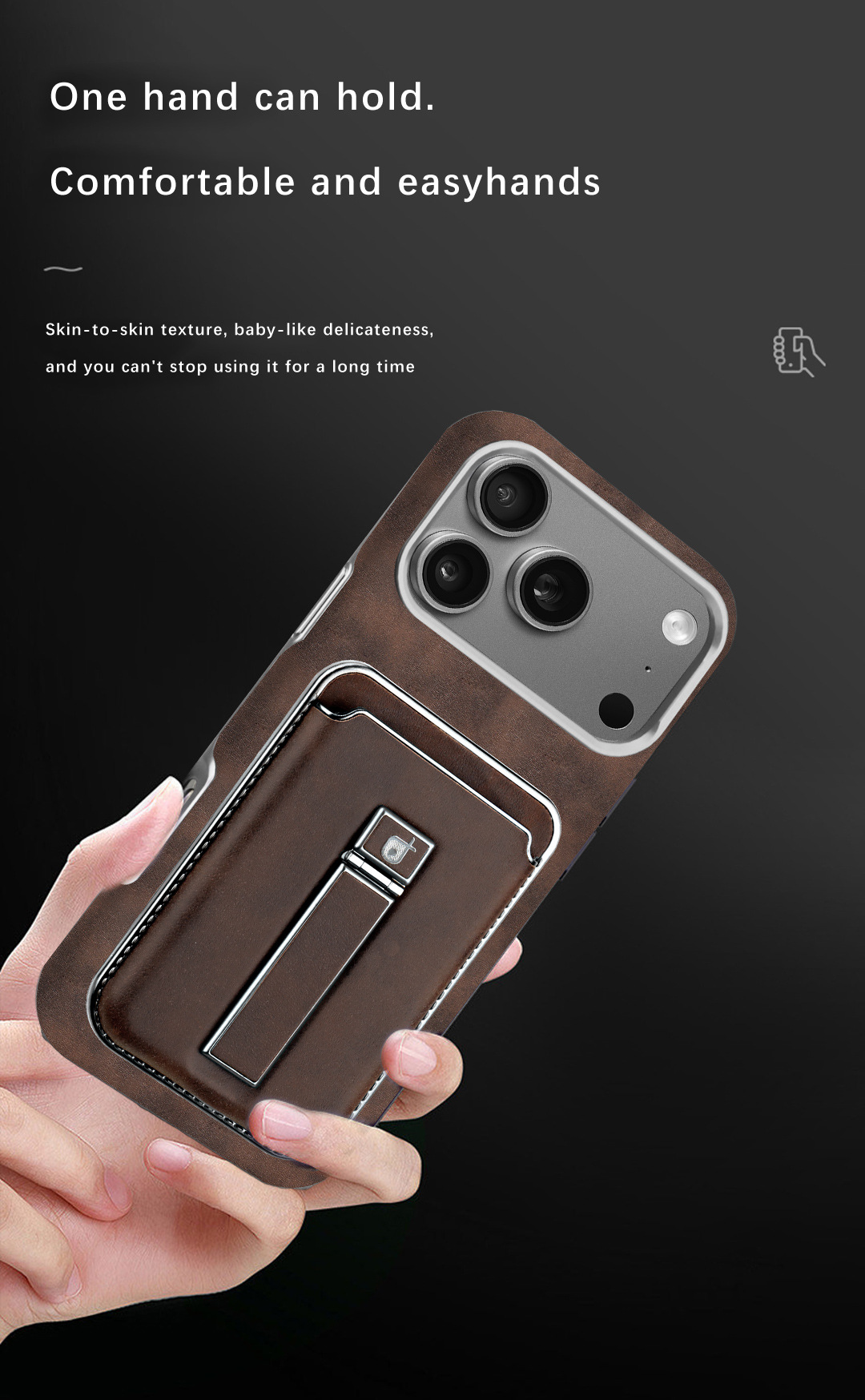 Ốp lưng da từ tính cao cấp có khe đựng thẻ cho iPhone 16/17 Pro Max — Mẫu thẻ hút từ tính [màu nâu thanh lịch], Mẫu thẻ hút từ tính [Moka nâu], Mẫu thẻ hút từ tính [đen quý phái], Mẫu thẻ hút từ tính [màu đỏ] chi tiết 13