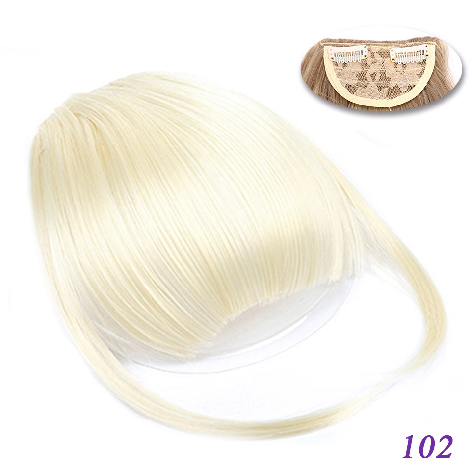 Włosy syntetyczne Peruki do sprzedaży bezpośredniej z prostymi grzywkami dla kobiet i podwójnymi bokobrodami_voghion.com