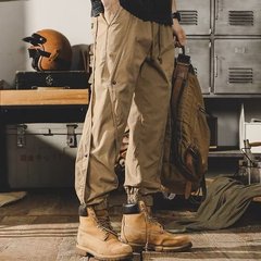 シャツの少ない服装のズボンの男性の秋のアメリカのレトロな足首のズボンの男性の広い足の屋外の重いポンドのカジュアルなズボン