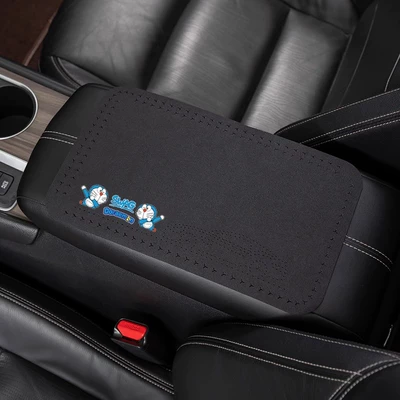 Armrest box pad seasons universal elbow pad auto - suede-armrest-pad-go-you-ding-dang-cat-classic-black