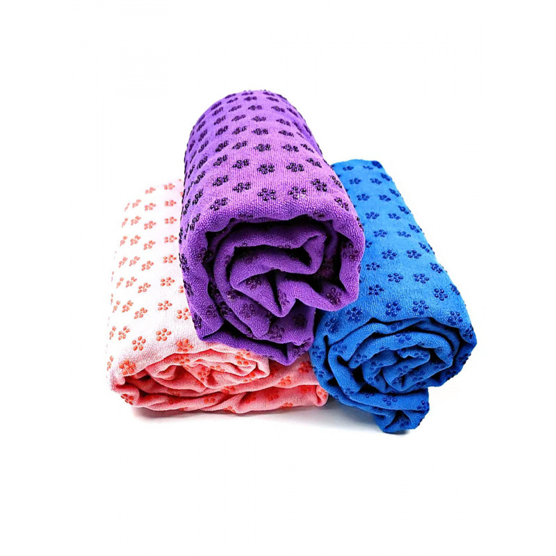 Yoga Non-Slip Towel Microfiber Thickeneded Pvc Plum Blossom Point Yoga Blanket Foldableable Sweat-Absorbent Yoga Fitness Mat
