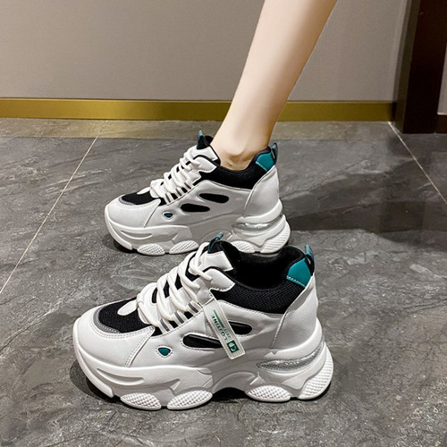 Online breathable thick-soled dad shoes, Instagram fashionable insole heightening casual shoes, Korean version running sports shoes