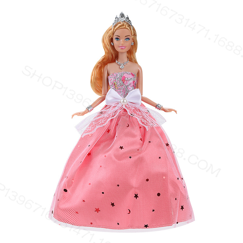 30cm muñeca medio paquete falda grande vestido de novia niña Casa de juego trailing falda grande al azar 10 unidades 5 unidades un paquete
