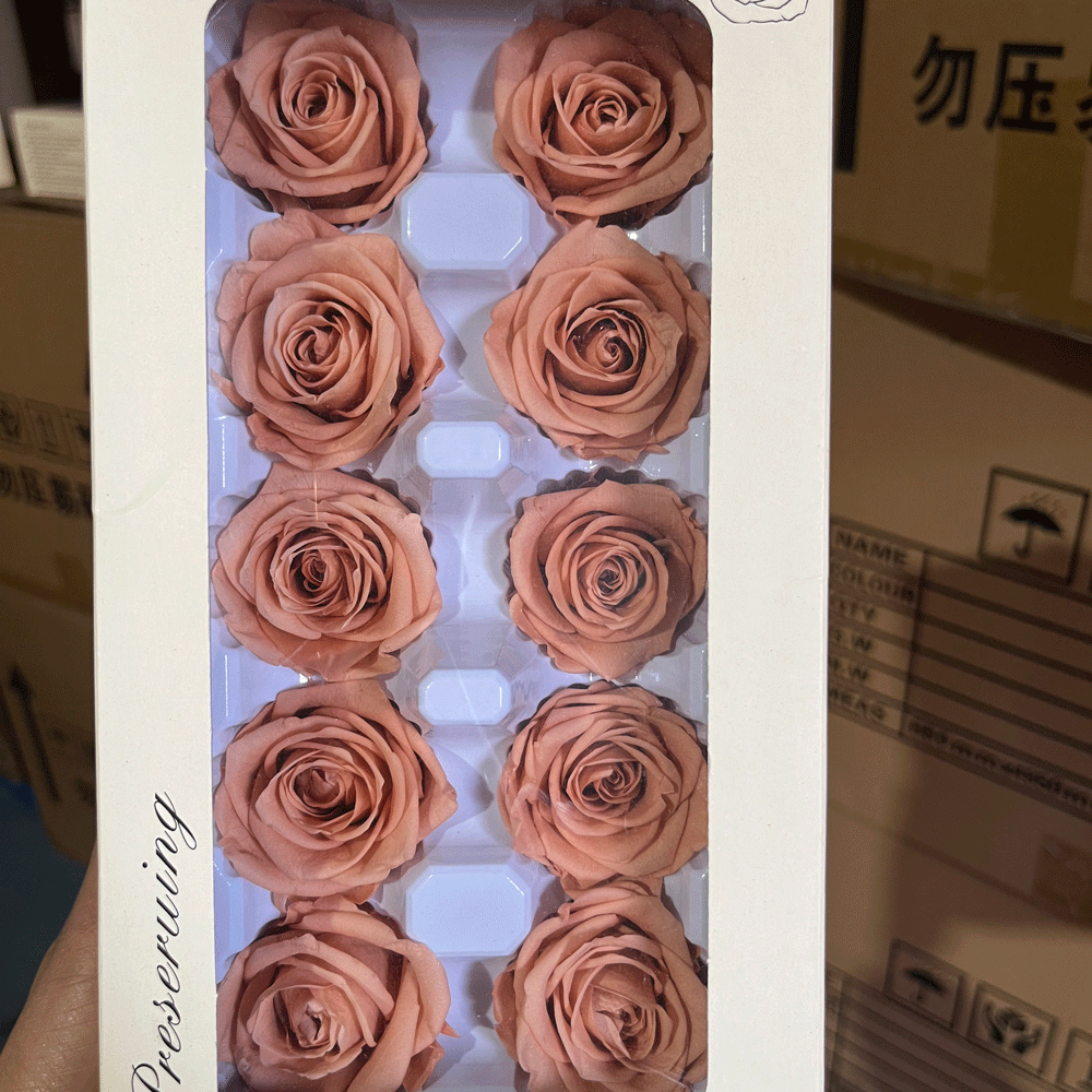 Clase B flor eterna flor rosa ramo de 3-4cm flor real de bricolaje fábrica de Yunnan al por mayor flor de San Valentín flor seca 520