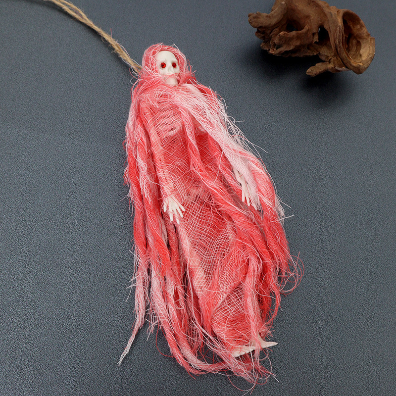 Al por mayor transfronterizo Halloween accesorios de decoración con sombrero esqueleto colgando fantasmas sala de terror fiestas accesorios de hechicería colgante