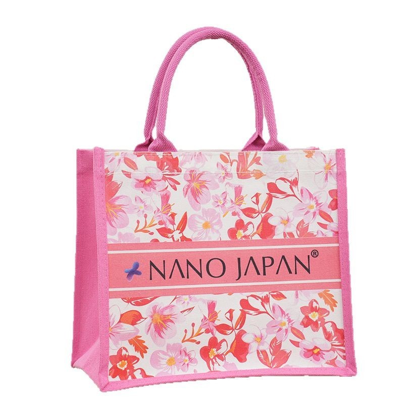 花と鳥の絵キャンバストートバッグファッショナブルな厚みのあるキャンバスバッグラミネート防水ショッピングギフトバッグキャンバスバッグのカスタマイズ|undefined