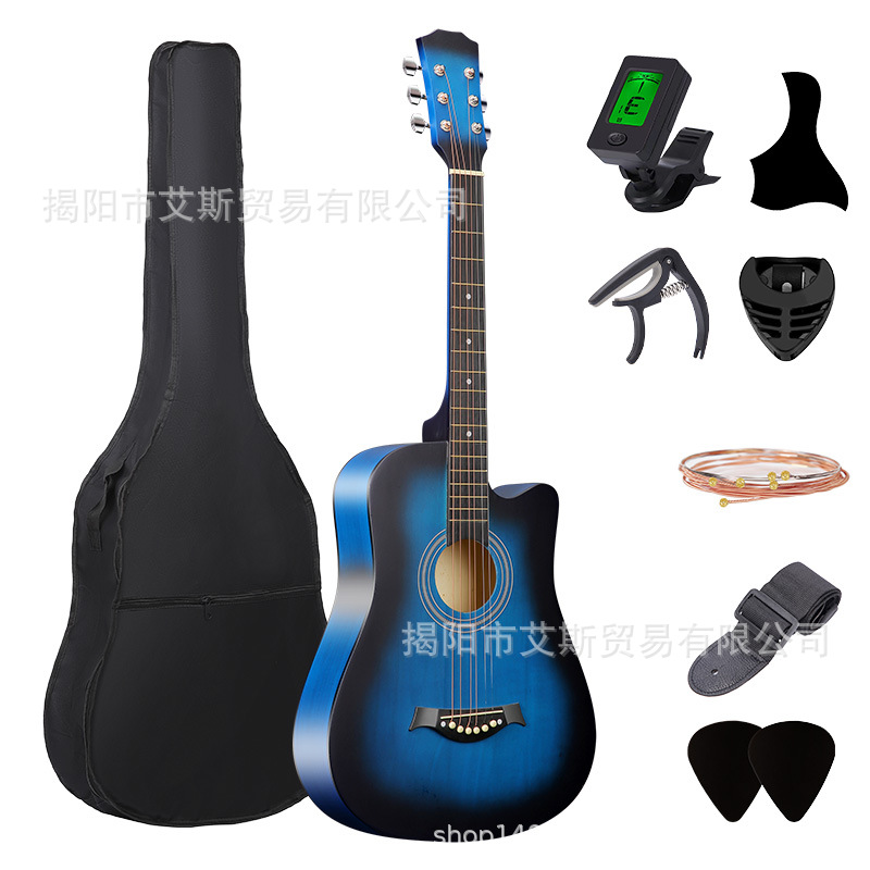 Guitarra para principiantes, chicas, baladas, guitarra de 38 pulgadas para principiantes, guitarra especial para niños, instrumento de práctica
