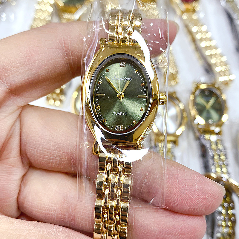 Sunlifex New Ins Mid-Century Style Retro Quartz Watch Ladies Elegant Steel Band Watch Fashion Cross-Border Supply