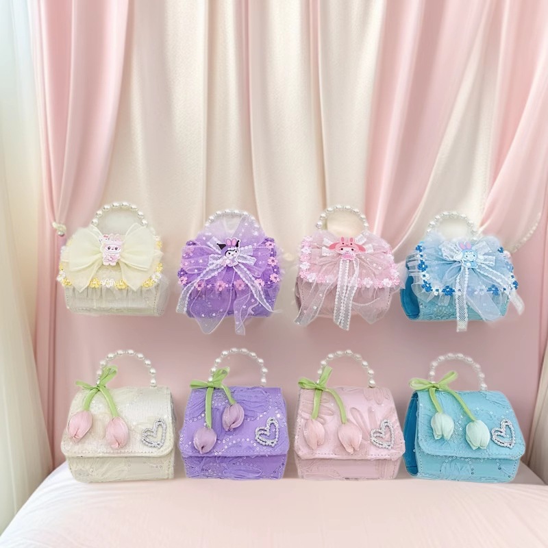 Niños pequeños bolsos de hombro perlas bolsos de chicas nuevas bolsas de cambio de chicas bolsos de mano transfronterizos