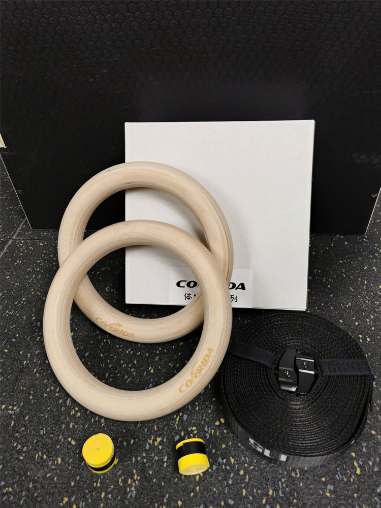 Crossfit Training Adult Gymnastics Fitness Rings Home Indoor Kidsren's Stretching Training Horizontal Bar Handle Pull Ring