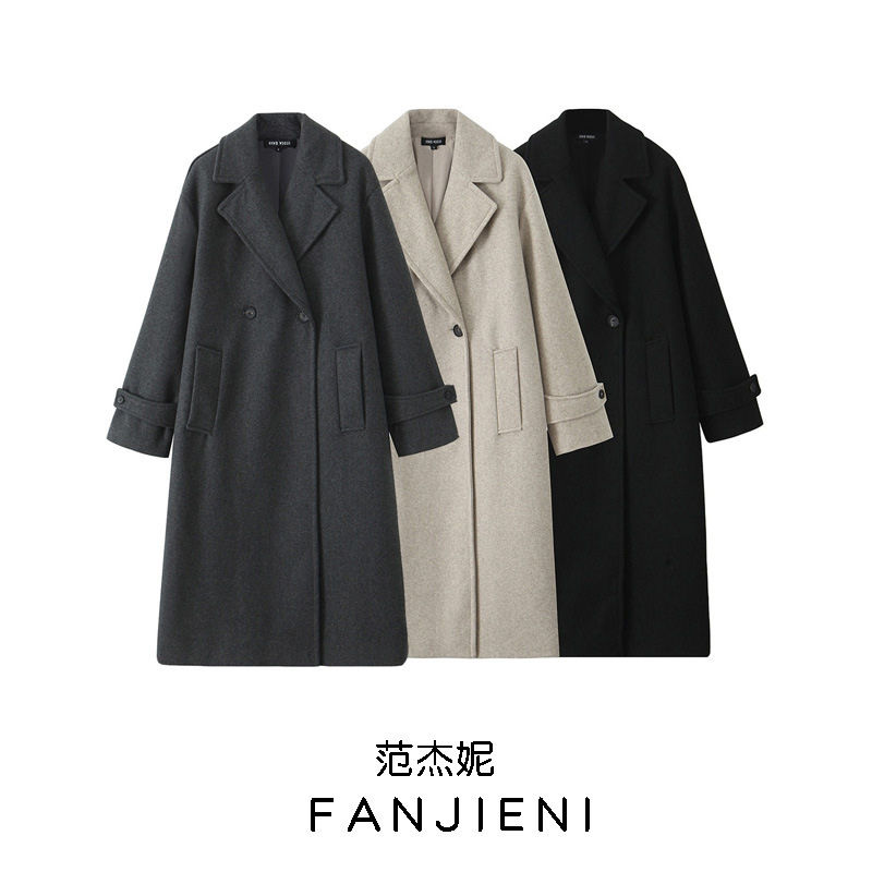 ZR foreign trade wholesale European and American style women's new soft loose lapel long sleeve coat coat 3046299