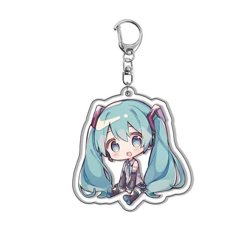Двусторонний акриловый брелок (Matsurium) Hatsune Miku & Vocaloid, 55 мм, металлическая зажимка