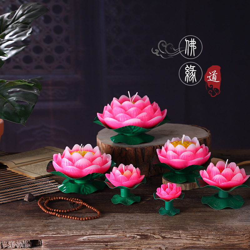 Lotus candle lamp for Buddha lotus candle long lamp smoke-free household red candle Lotus wish candle wholesale Lotus candle lamp for Buddha lotus candle long lamp smoke-free household red candle Lotus wish candle wholesale
