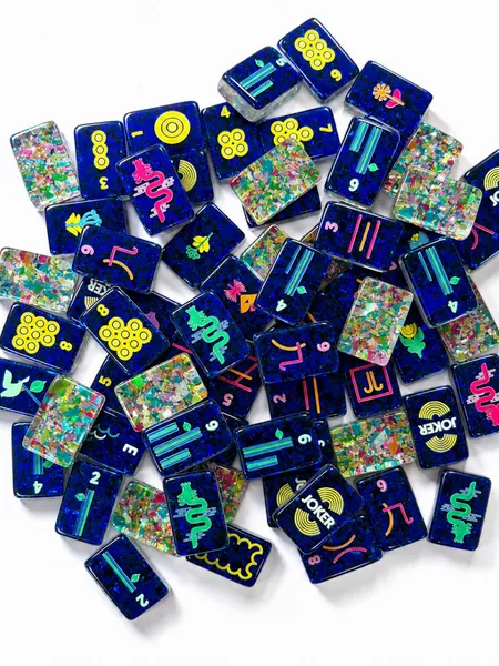 In Stock: Carved Pattern Mahjong Tiles, Shredded Paper Mahjong Tiles, Travel-Sized and Standard Size 160