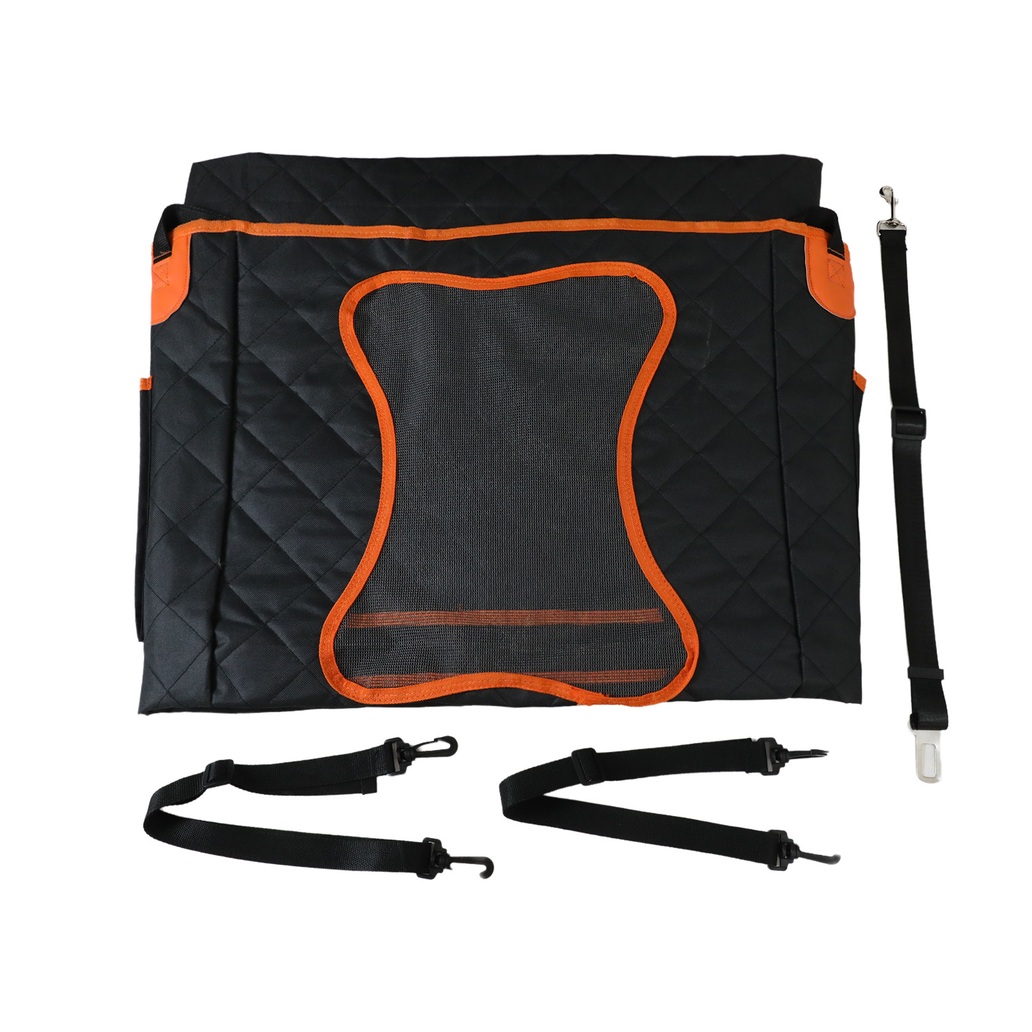 Alfombrilla plegable para coche para mascotas Alfombrilla para coche para mascotas Asiento trasero para coche con red visual Alfombrilla impermeable y anti-agarre para perros