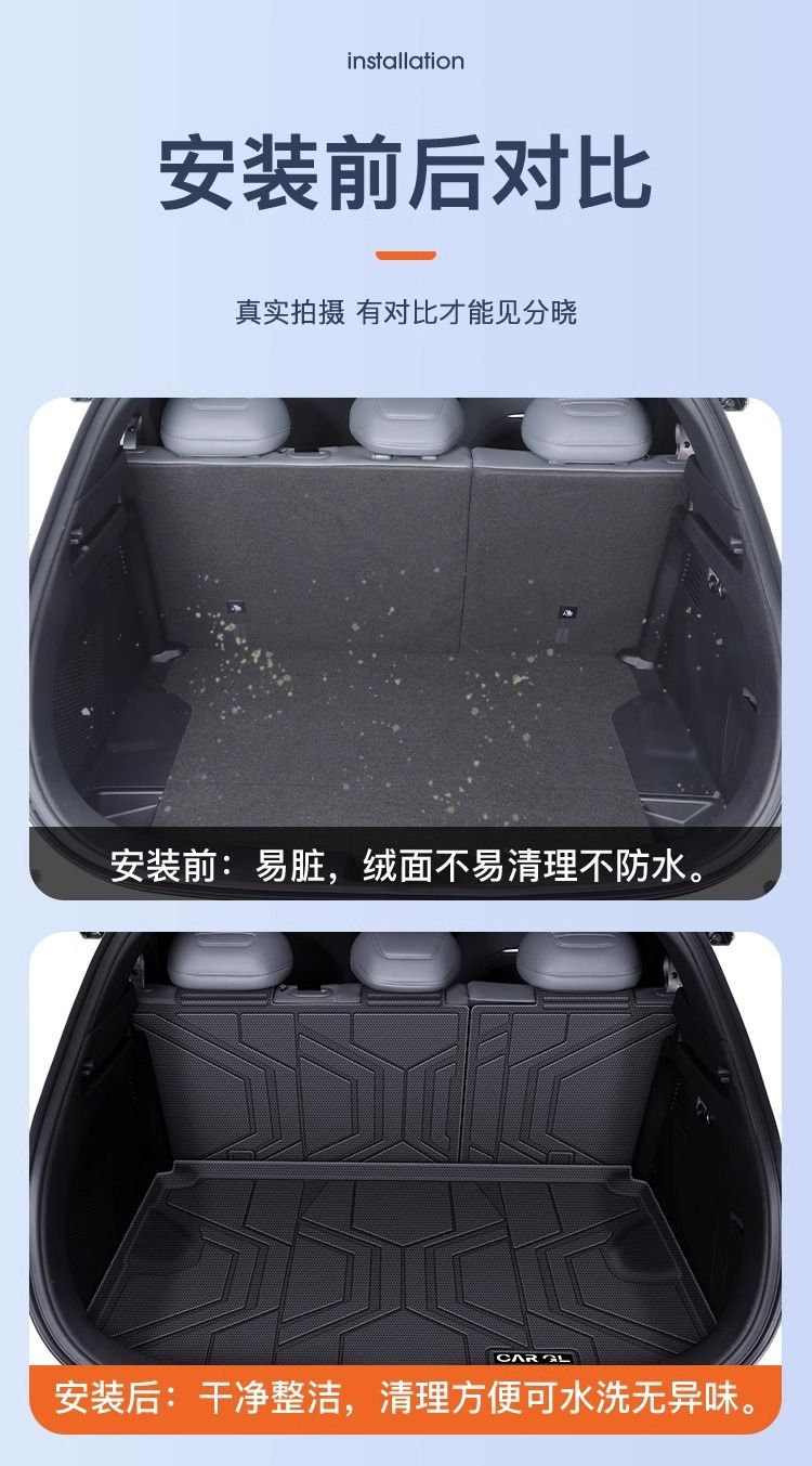 Applicable to Changan dark blue S05 Trunk Mat TPE Trunk Mat Enclosing Front Cushion Interior Trim Decoration Front Cushion
