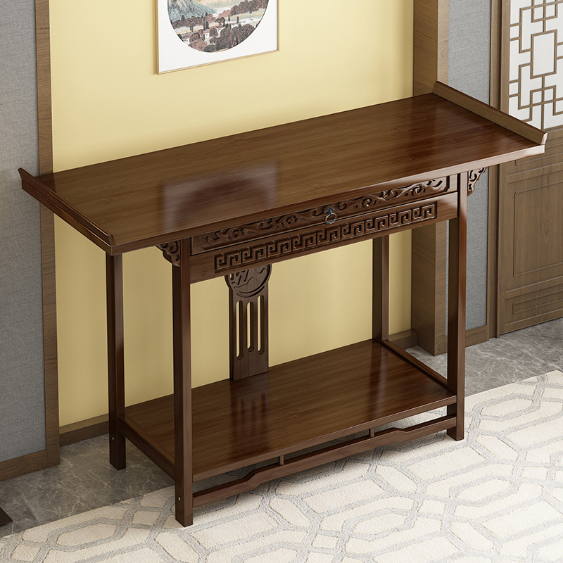 Buddhist Altar Table for Home Use, Chinese Modern Style Incense Table, Home Shrine Table, Deity Table, Buddhist Hall Offering Table, Entrance Hall Buddhist Table