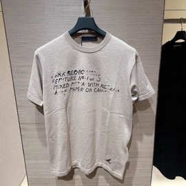 正确版现货原标V家25SS字母logo嵌花圆领针织短袖T恤休闲男女同款