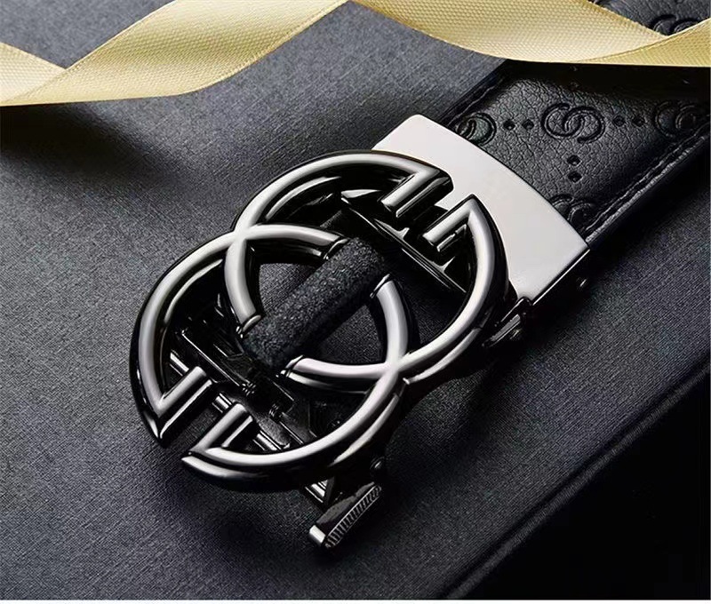 Yeni Biber Kemer Erkek Kemeri Sığır Derisi Kabartmalı Orta ve Gençlik İş ve Eğlence için Otomatik Tokalı Kemer Çok Yönlü Kemer_voghion.com