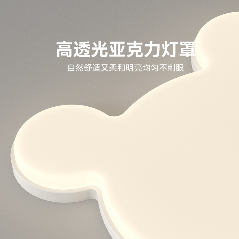 [Selección estricta] lámpara de techo de viento de crema de dibujos animados Mickey lámpara para niños y niñas habitación de niños oso lámpara de protección de ojos