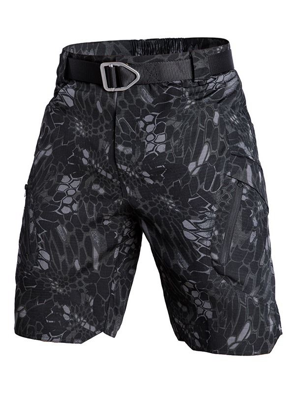 Venta directa de fábrica pantalones cortos resistentes al desgaste a prueba de agua IX9, monos multibolsillos, pantalones tácticos de cinco puntos, pantalones de entrenamiento de camuflaje de verano