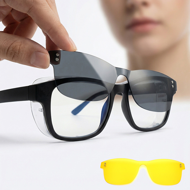 Anti-fog anti-luz azul gafas anillo de silicona gafas de humedad gafas de absorción magnética multifuncional gafas de sol anti-polen
