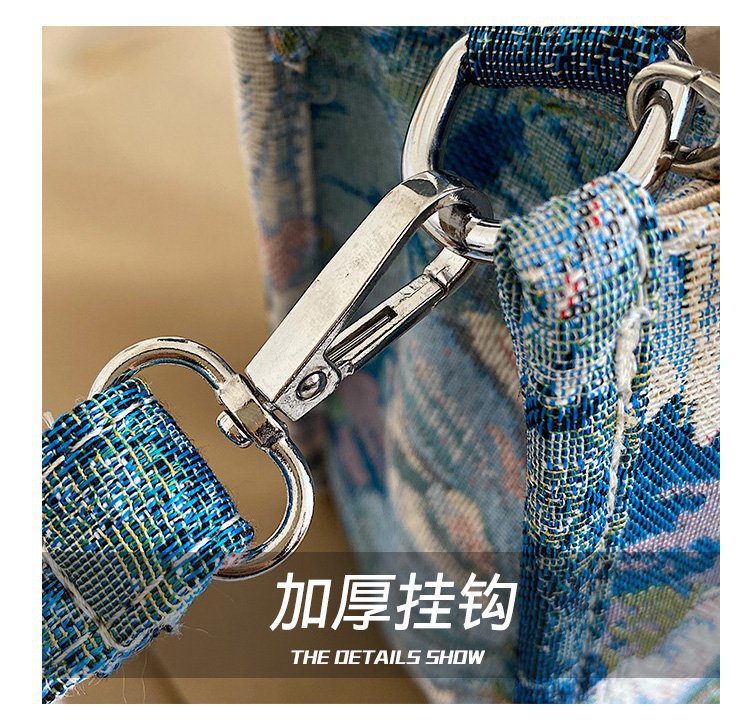 小红书林珊珊同款托特包女2021春季新款涂鸦喷绘帆布单肩包手