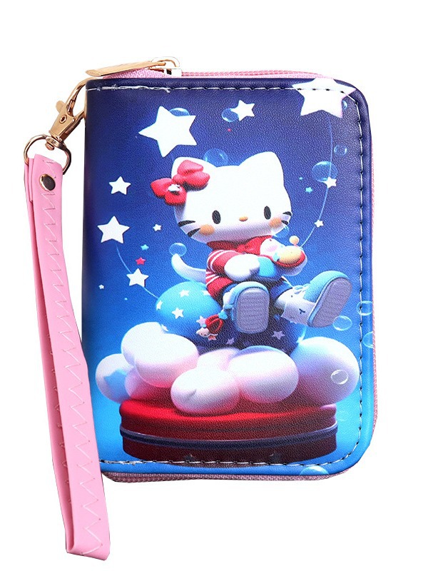 Comercio exterior transfronterizo Hello Kitty gato de dibujos animados lindo dibujos animados niños Niña estudiante titular de la tarjeta monedero