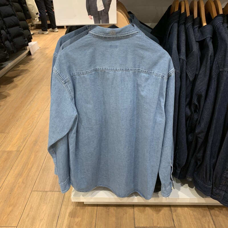 日单出品2025春新款情侣装休闲牛仔宽松衬衫长袖衬衣K476445|undefined
